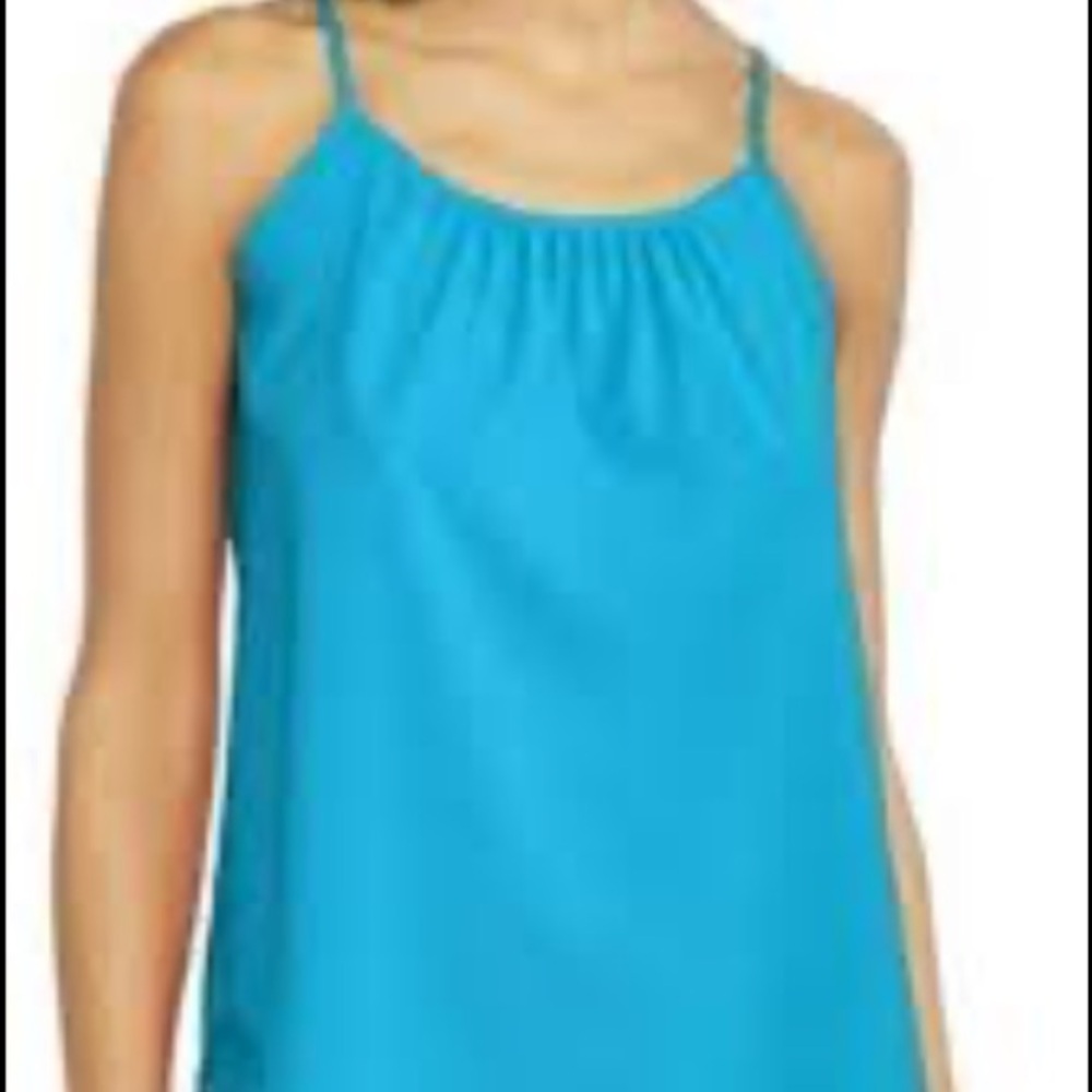 Limited blue silky tank top
